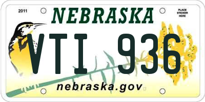 NE license plate VTI936
