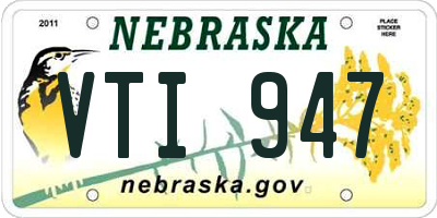 NE license plate VTI947
