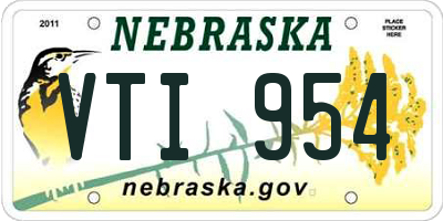 NE license plate VTI954