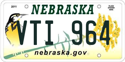 NE license plate VTI964