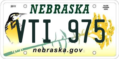 NE license plate VTI975
