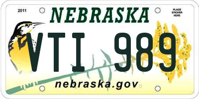 NE license plate VTI989