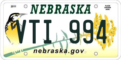 NE license plate VTI994