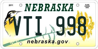 NE license plate VTI998