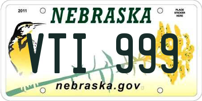 NE license plate VTI999