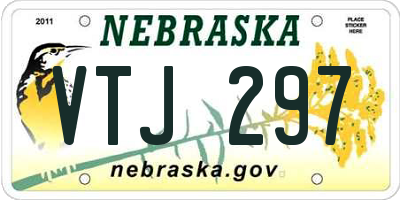 NE license plate VTJ297