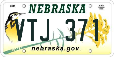 NE license plate VTJ371