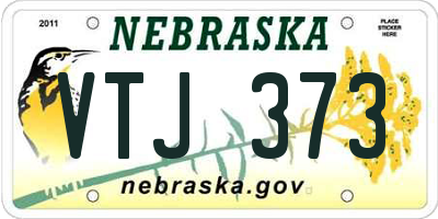 NE license plate VTJ373