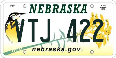 NE license plate VTJ422