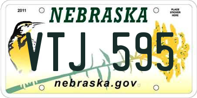 NE license plate VTJ595