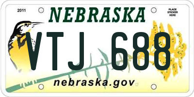 NE license plate VTJ688