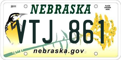 NE license plate VTJ861