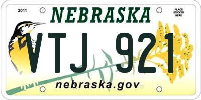 NE license plate VTJ921