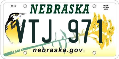 NE license plate VTJ971