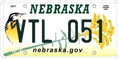 NE license plate VTL051