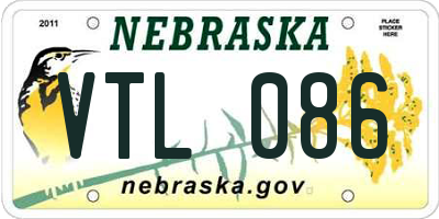 NE license plate VTL086