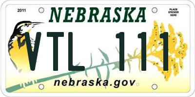 NE license plate VTL111