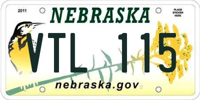 NE license plate VTL115