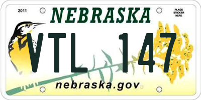 NE license plate VTL147