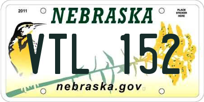 NE license plate VTL152