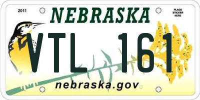 NE license plate VTL161