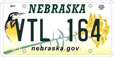 NE license plate VTL164