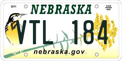 NE license plate VTL184