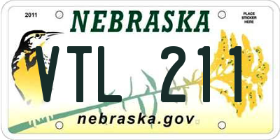 NE license plate VTL211