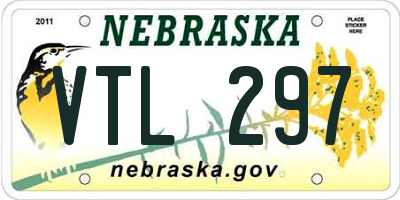 NE license plate VTL297