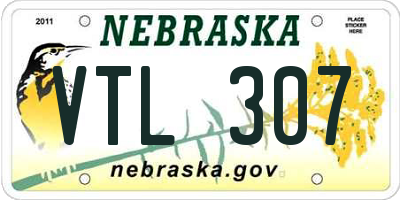 NE license plate VTL307