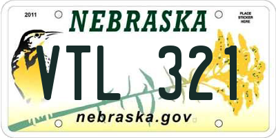 NE license plate VTL321