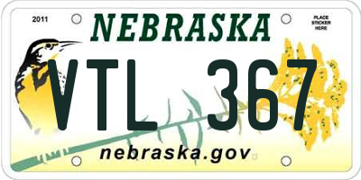 NE license plate VTL367