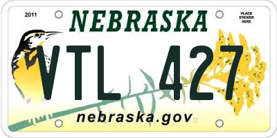 NE license plate VTL427