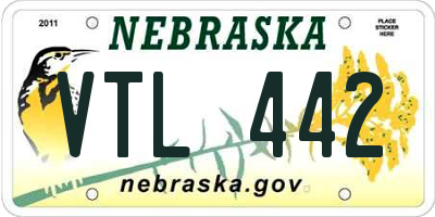 NE license plate VTL442