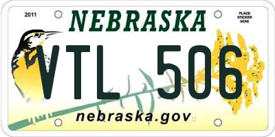 NE license plate VTL506