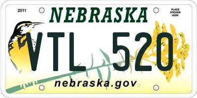 NE license plate VTL520