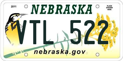 NE license plate VTL522