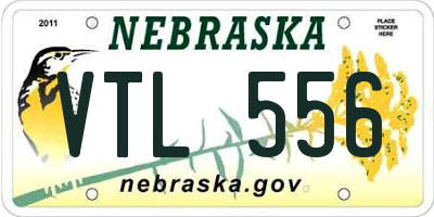 NE license plate VTL556