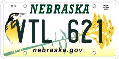 NE license plate VTL621