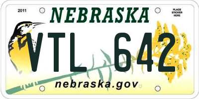 NE license plate VTL642