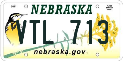 NE license plate VTL713