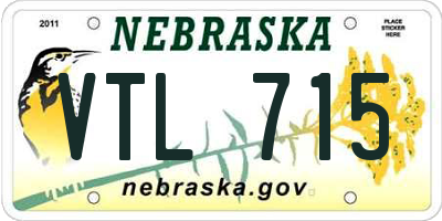 NE license plate VTL715
