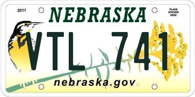 NE license plate VTL741