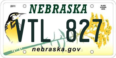 NE license plate VTL827