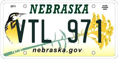 NE license plate VTL971