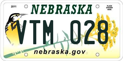 NE license plate VTM028