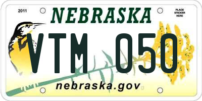 NE license plate VTM050