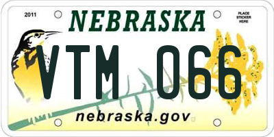 NE license plate VTM066