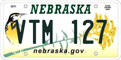 NE license plate VTM127