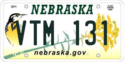 NE license plate VTM131